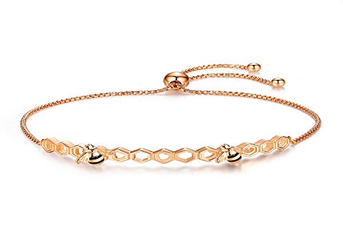 Presentski 18K Rose Gold Bee Bracelet