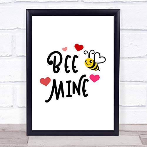 The Card Zoo Bee Mine Quote Typogrophy Wall Art Print